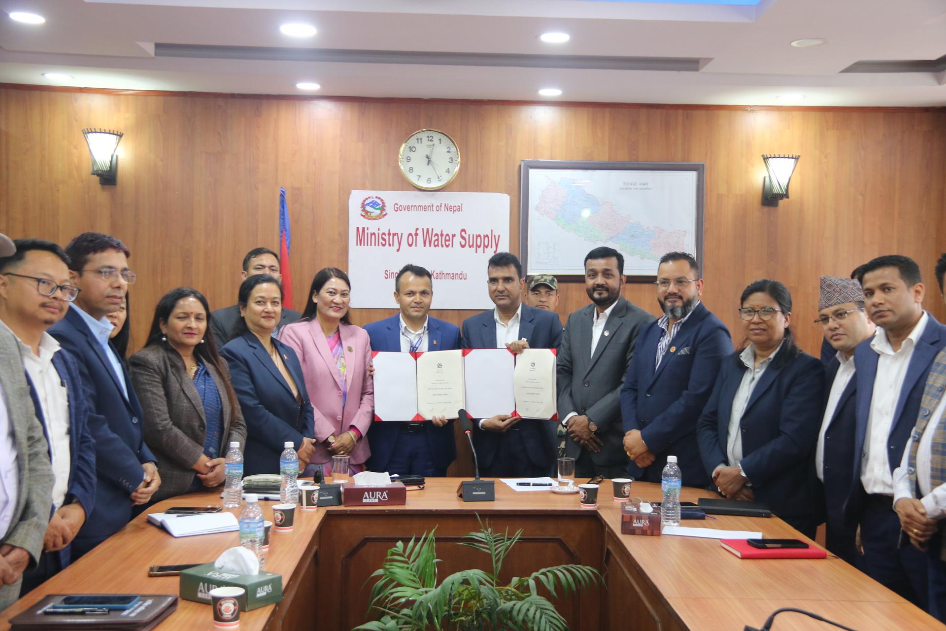 खानेपानी मन्त्रालय र कर्णाली प्रदेश जलस्रोत मन्त्रालयबीच सम्झौता