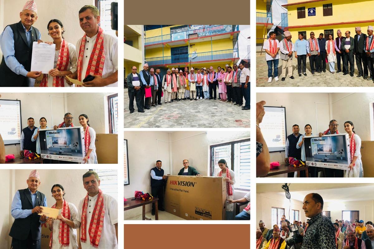 अमेरिकामा बस्ने विविधाले गरिन् जन्मथलो तारकेश्वरका तीन विद्यालयलाई सहयोग