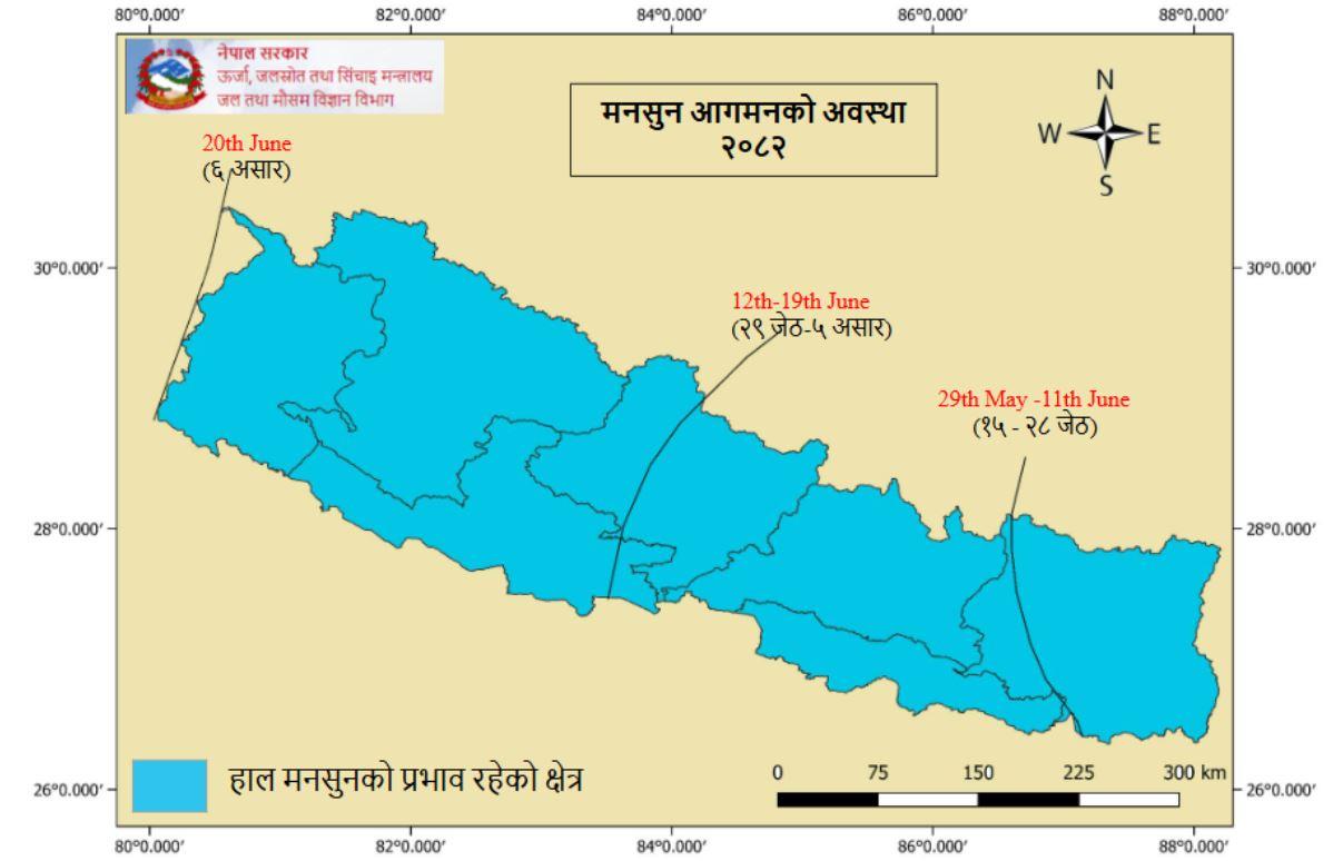 देशभर फैलियो मनसुन