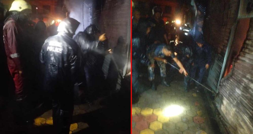 धनगढीमा मध्यरातमा भीषण आगलागी, ८ सटर जलेर नष्ट