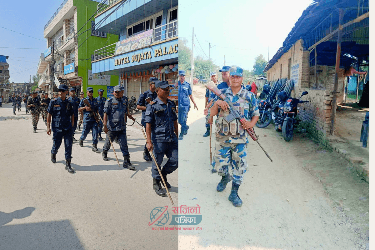 सर्लाहीमा नेपाली सेनासहितको संयुक्त गस्ती