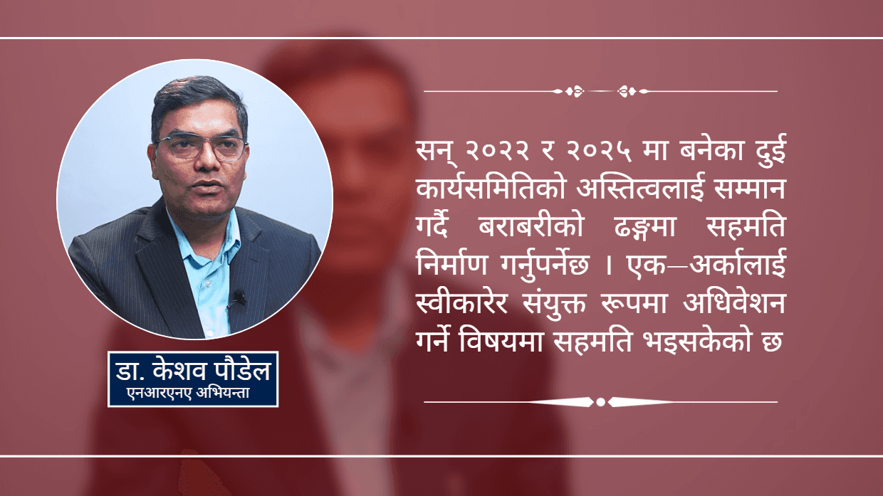 एनआरएनए एकता अन्तिम चरणमा, नेतृत्व तहलाई ‘इगो’ त्याग्न आग्रह