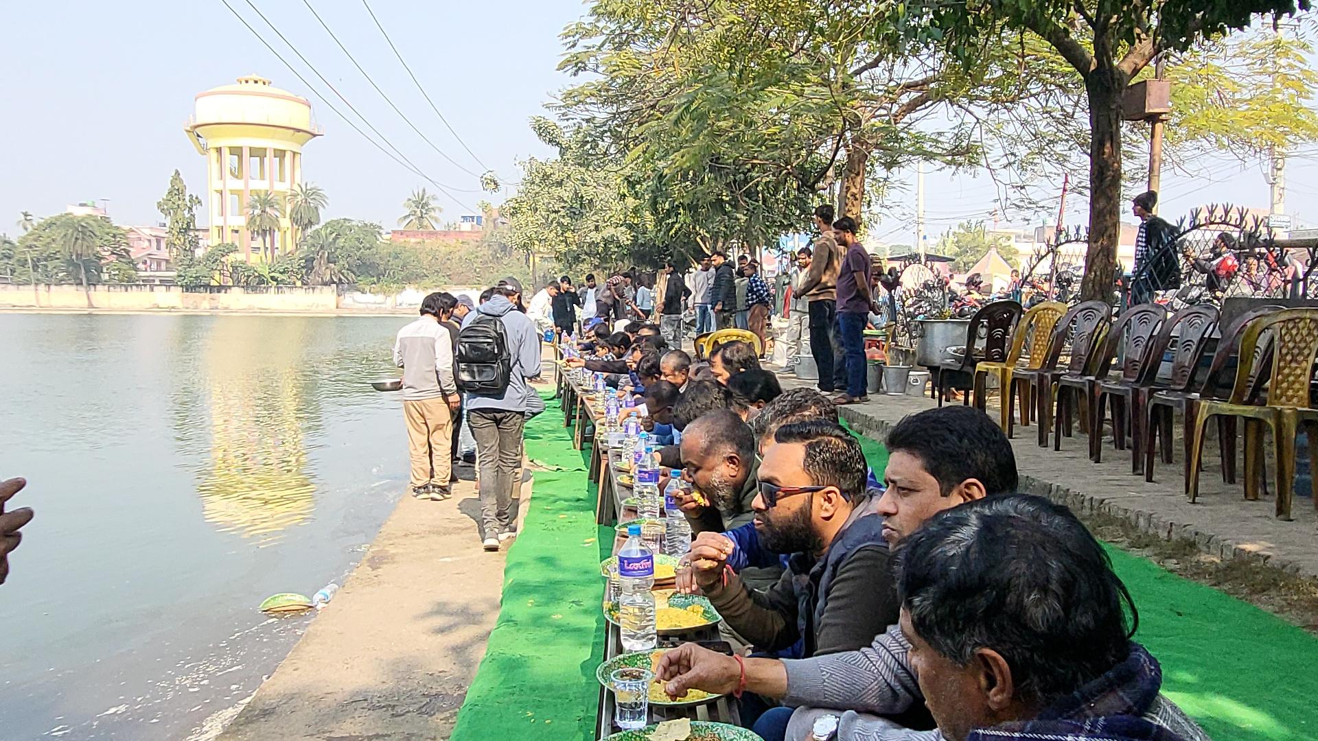 धनुषाका अरगज्जा पोखरीमा संस्कृति भोजको आयोजना