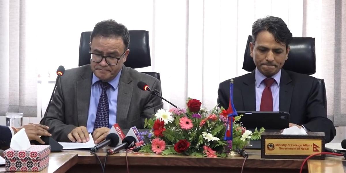 पश्चिम एसियामा रहेका नेपालीको सुरक्षा र उद्धारबारे परराष्ट्र मन्त्रालयको ब्रिफिङ