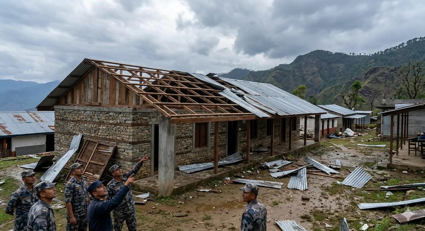हावाहुरीले छाना उडाएपछि सशस्त्र प्रहरीलाई बस्न समस्या
