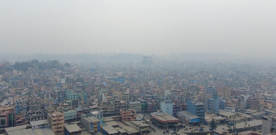 काठमाडौँको वायु गुणस्तर खस्कियो, प्रदूषण ‘अति अस्वस्थकर’ स्तरमा