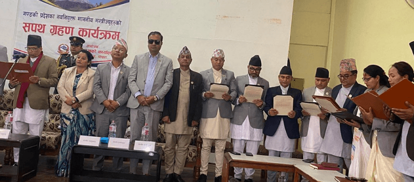 गण्डकीमा सबै मन्त्री फेरिए, कांग्रेस–एमालेबीच मन्त्रालय बराबरी भागबण्डा