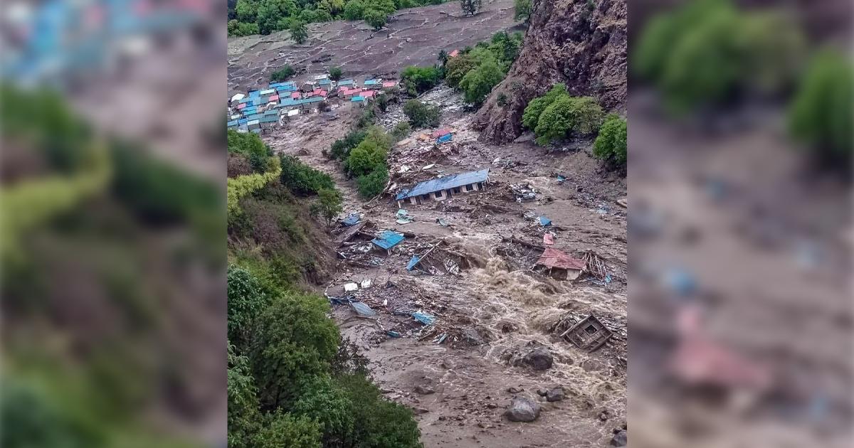 हुम्लाको नेप्का गाउँमा पहिराले विद्यालय भवन बगायो