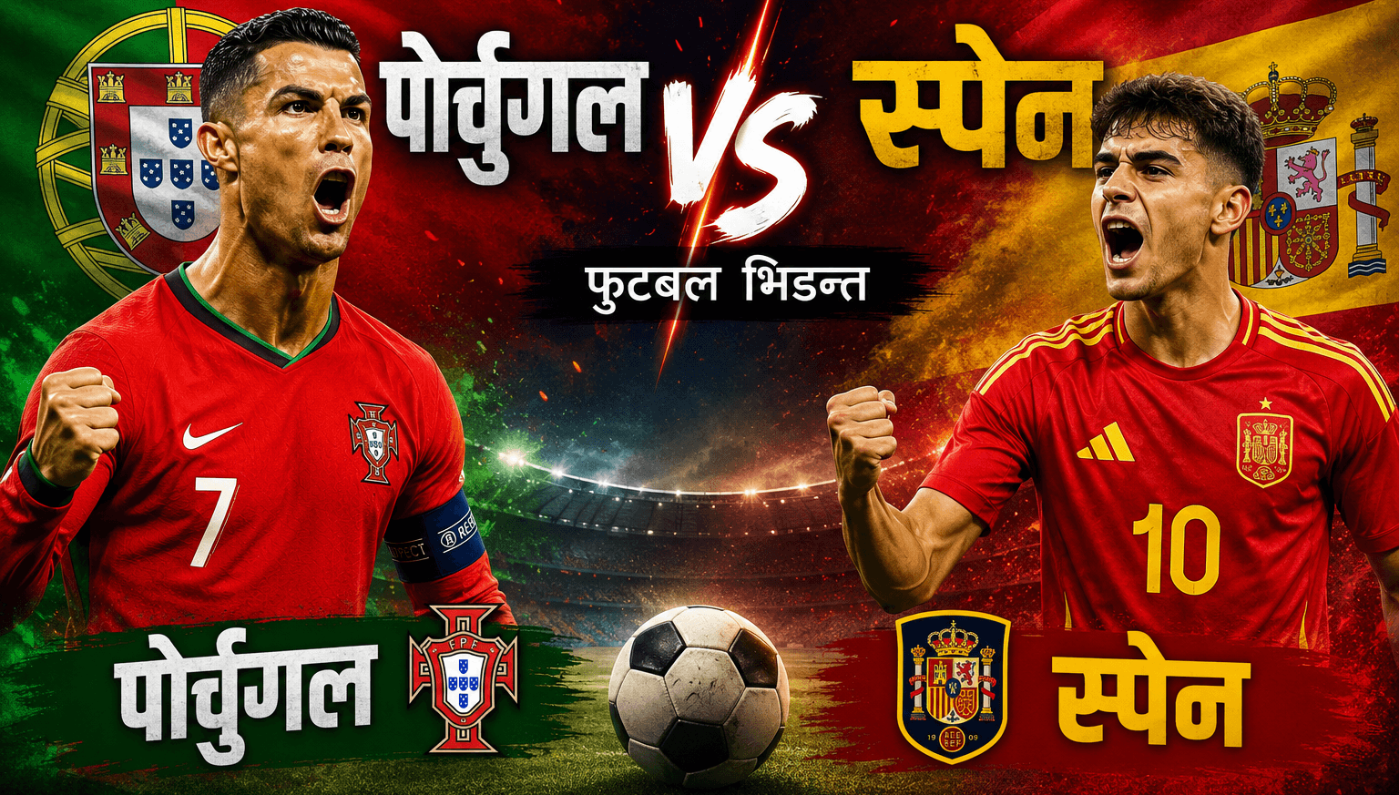 पोर्चुगल–स्पेन भिडन्तः रोनाल्डोको अनुभव कि यामालको जादु ? हुनेछ महाभिडन्त